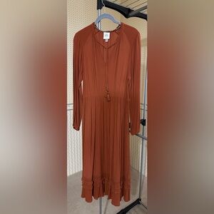 Knox Rose rust midi dress